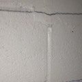 What are the cracks in the basement filled with?